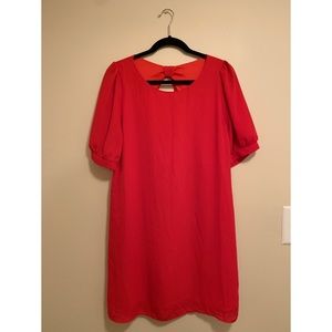 Women’s red bow back dress size L